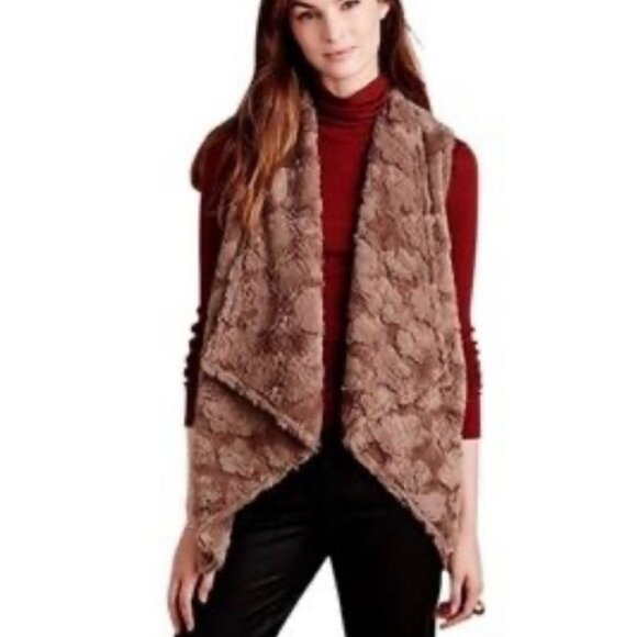 Elevenses Faux Fur Vest Small - Picture 5 of 6